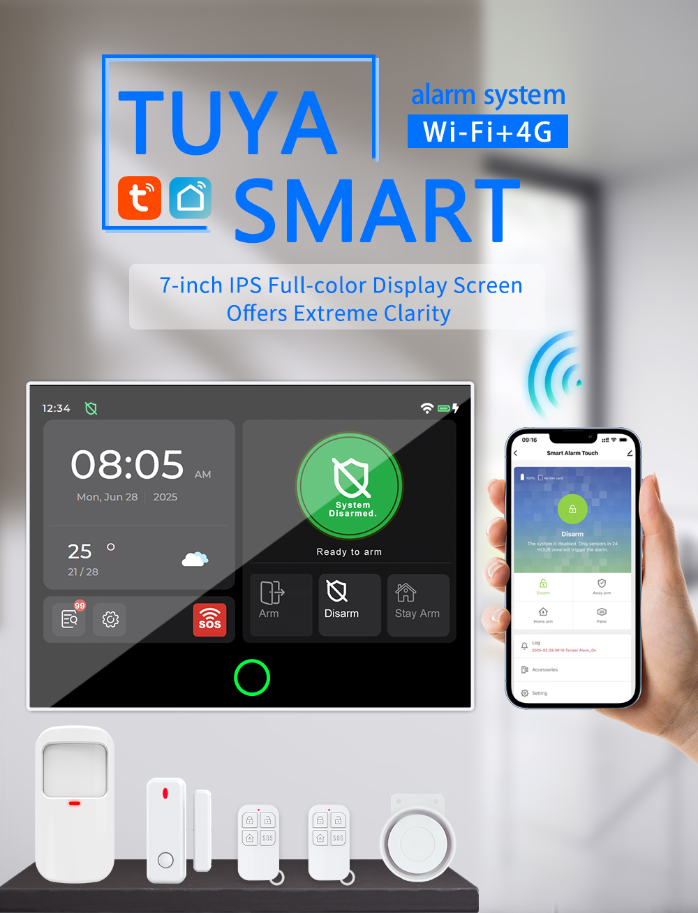 新入荷 7インチタッチスクリーン 4G WiFiシステム ワ - Motion Sensor Pir Wired のレビューと価格