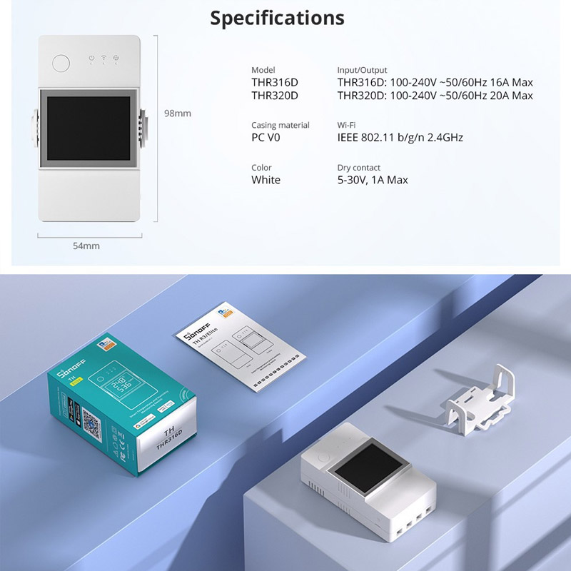 SONOFF POW Elite WiFiスマートパワーメー - Sonoff Basic Switch のレビューと価格